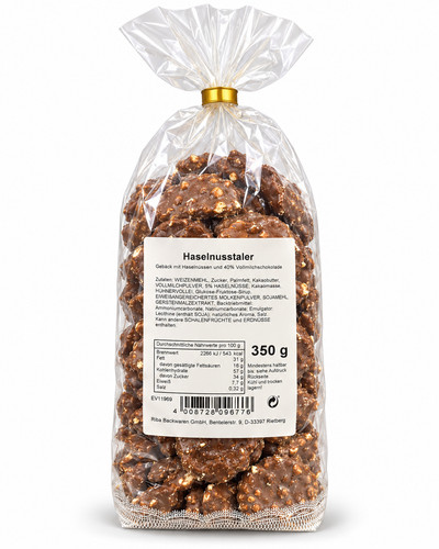 Haselnusstaler mit - , 40%